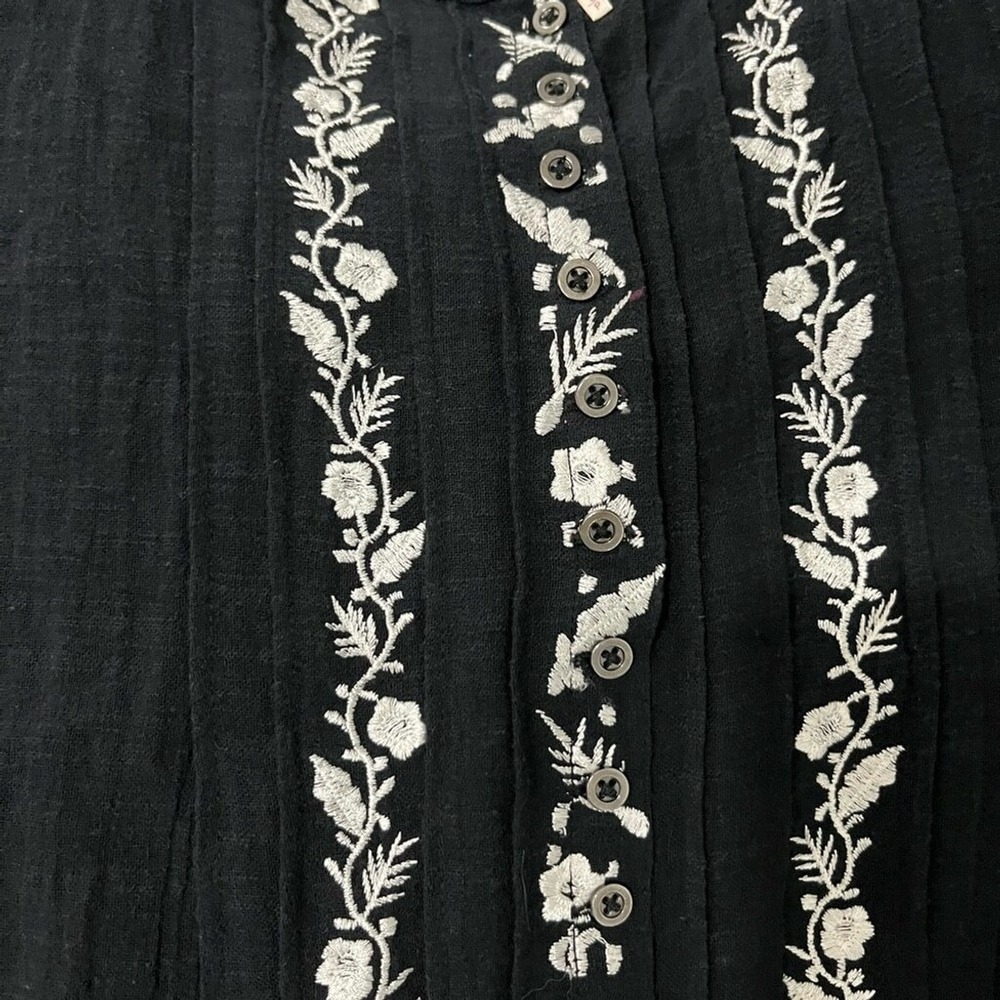 FREE PEOPLE Santiago Mini Dress Gauze Embroidered Cotton Size‎ Small, NWT's - Picture 7 of 11